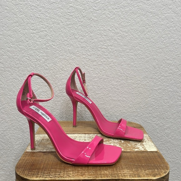 Steve Madden Spree Pink Padded Stiletto Sandals Size 9 - Picture 2 of 9